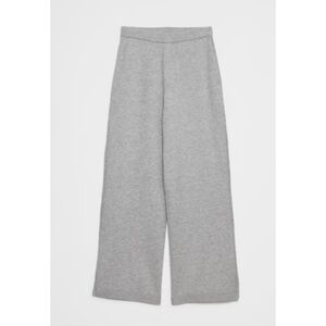Banana Republic Wide Leg Mid Rise Pull On Sweater Pants Gray Ribbed Knit Sz S